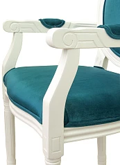 купить красивый Мягкий стул с подлокотниками Volker Arm Blue and White в интернет-магазине в Краснодаре