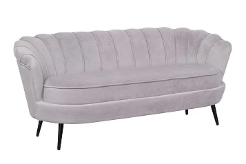 Дизайнерский диван для гостиниц Pearl Triple Grey на черных ножках в Краснодаре