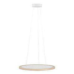 стильные 390297 Люстра диммируемая DEHESA, 36W (LED), 4000K, 5400lm, ?610, алюминий, сталь, белый/дерево в Краснодаре