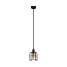 красивые 43527 Подвесной потолочный светильник (люстра) CHISLE, 1Х40W, E27, H1100, ?165, сталь/стекло, черный в интернет-магазине в Краснодаре