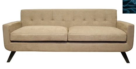 Диван скандинавский на ножках Uter синий в Краснодаре