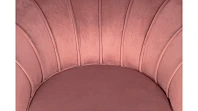 заказать Низкое кресло ракушка Pearl Pink V3 на черных ножках в Краснодаре