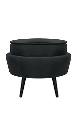 Пуф Pearl Adorn Black на черных ножках в интернет-магазине в Краснодаре