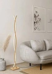 стильные 901107 Светодиодный торшер LASANA 4, 36W(LED), H1430, сталь, алюминий, светло-коричн/ пластик, белый, 3000K, 4700lm в Краснодаре