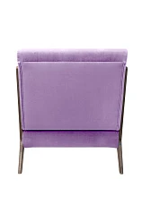 заказать стильные Низкое кресло с деревянными подлокотниками Mody Purple фиолетовое в Краснодаре