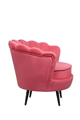 Низкое кресло ракушка Pearl Karmin на черных ножках в Краснодаре