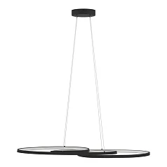 900948 Люстра диммируемая GIANELLA, 36W (LED), 3000K, 3960lm, L1150, B375, H1100, сталь, черный / пластик, белый в интерьере в Краснодаре