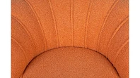 купить Низкое кресло ракушка Pearl Orange Boucle на черных ножках в Краснодаре