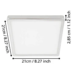 купить красивые 900654 Накладной светильник FUEVA 5, 17W (LED), 3000K, IP44, ?210, сталь, белый / пластик, белый в Краснодаре