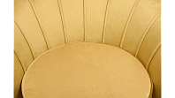 Низкое кресло ракушка Pearl Yellow на черных ножках в Краснодаре