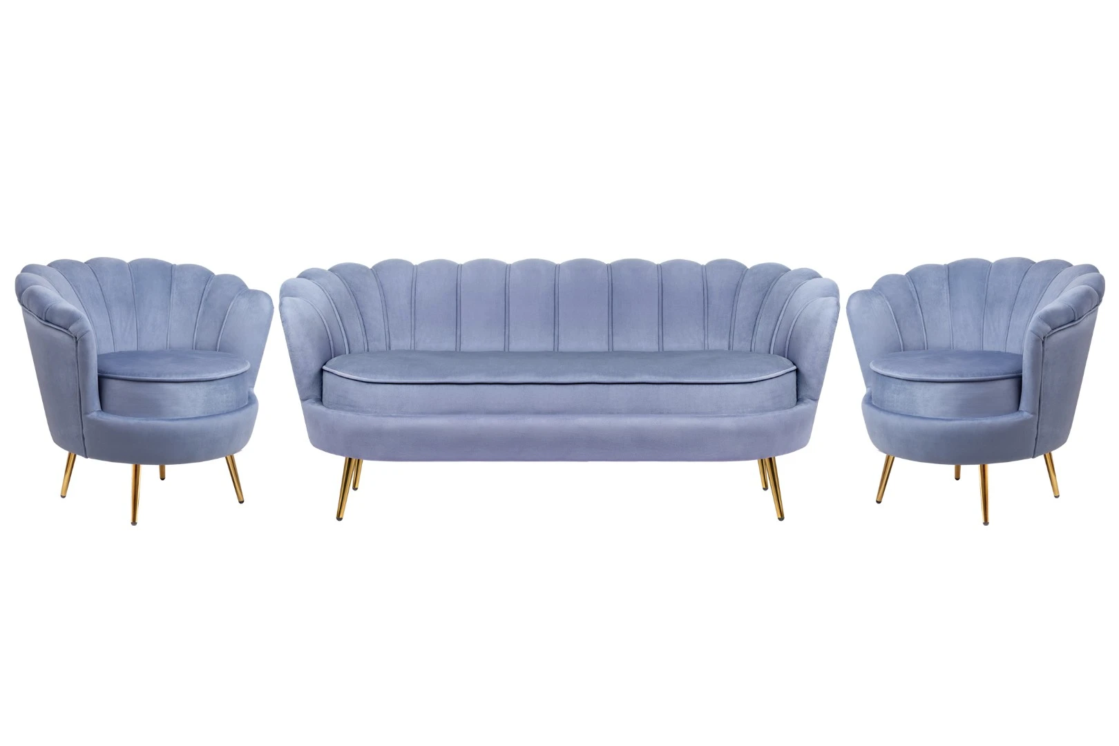 заказать Комплект кресел и дивана ракушка Pearl Triple Blue в Краснодаре