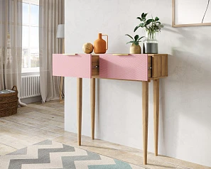 стильный Консоль с двумя ящиками "Line" LN16/GR1/pink на заказ в Краснодаре