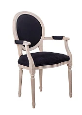 стильный Мягкий стул с подлокотниками Delo Arm Black Velvet в Краснодаре