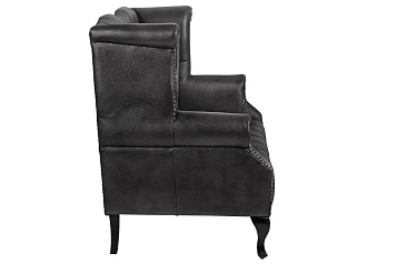 Кожаный дизайнерский диван Royal Sofa Black в Краснодаре