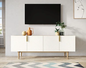 Комод под TV с четыремя дверками "Line" LN06/GR1/beige в Краснодаре