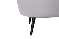 купить Низкое кресло ракушка Pearl Grey на черных ножках в Краснодаре