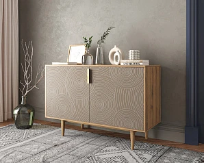 купить стильный Комод с двумя дверками "Line" R18/beige в интернет-магазине в Краснодаре