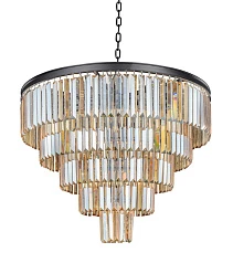 красивые Люстра Odeon 5 Rings Amber в интернет-магазине в Краснодаре