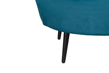 Диван ракушка Pearl Double Marine Velvet на черных ножках в Краснодаре