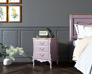 красивые Прикроватная тумба Leontina Lavanda на три ящика арт ST9302/3L на заказ в Краснодаре
