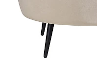 Низкое кресло ракушка Pearl Taupe на черных ножках в Краснодаре