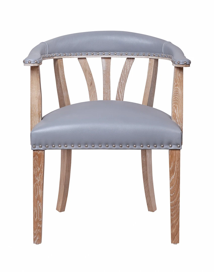 фото Мягкий стул с подлокотниками Tanner Gray Leather в интерьере в Краснодаре