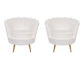 Комплект кресел ракушка Pearl Beige в интерьере в Краснодаре