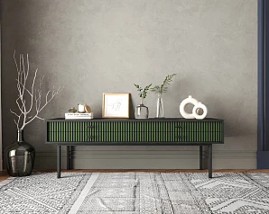 Консоль с двумя ящиками "Emerson" арт EM23/green/L на заказ в интернет-магазине в Краснодаре
