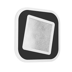 красивые 901239 Светодиодный потолочный светильник MACCHIONI, 12W(LED), 200x200, сталь, пластик, черный, белый/ пластик с эфф. хрусталя, белый, 4000K, 1560lm в интернет-магазине в Краснодаре