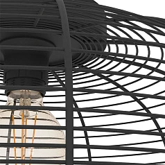 43896 Потолочная люстра RINROE, 1х40W (E27), H200, ?450, сталь, черный на заказ в Краснодаре