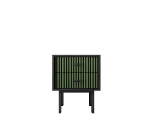 купить красивые Тумбочка с двумя ящиками "Emerson" арт EM16/green/L в интернет-магазине в Краснодаре