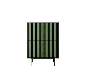 фото Комод вертикальный с четырьмя ящиками "Emerson" арт EM18/green/L в Краснодаре