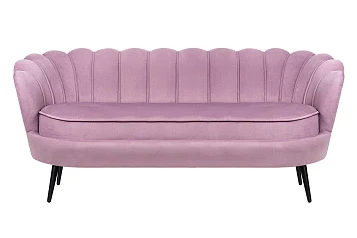 стильный Диван ракушка Pearl Triple Pink на черных ножках на заказ в Краснодаре