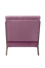 стильное Низкое кресло с деревянными подлокотниками Mody Pink розовый в Краснодаре