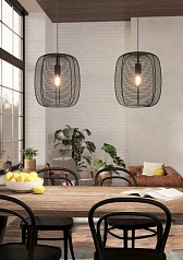 купить стильные 43966 Люстра RINROE, 2X40W (E27), L900, B325, H1100, сталь, черный в Краснодаре