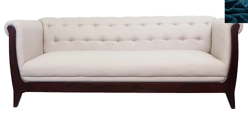 стильный Классический диван Delvin синий на заказ в Краснодаре