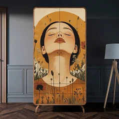 Шкаф в скандинавском стиле "Ellipse Print" с ящиками арт EL15/Art09 в интернет-магазине в Краснодаре