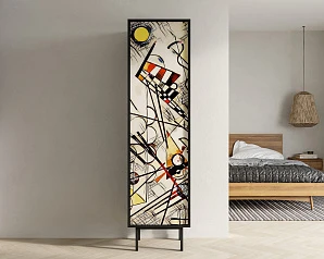 фото Шкаф c одной дверкой "Emerson" by Kandinsky арт EM101/Print_01 в интерьере в Краснодаре