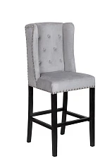 Дизайнерский барный стул Skipton Grey Velvet на заказ в Краснодаре