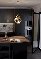 заказать 43814 Подвесной потолочный светильник (люстра) CARLTON, 1Х60W, E27, H1100, ?310, сталь, золотой в Краснодаре