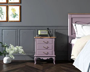красивые Прикроватная тумба Leontina Lavanda на три ящика арт ST9302/3L на заказ в Краснодаре