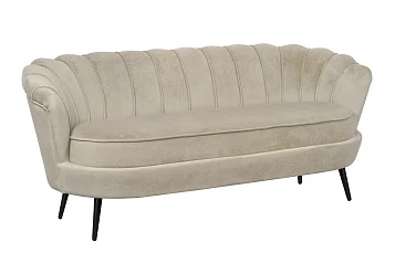 Диван ракушка для гостиниц Pearl Triple Taupe на черных ножках в Краснодаре