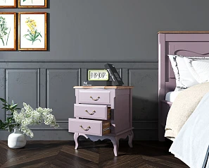 красивые Прикроватная тумба Leontina Lavanda на три ящика арт ST9302/3L на заказ в Краснодаре