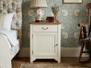 красивые Бежевая прикроватная тумба "Оливия (Olivia)" с дверцей арт GA1002B в интернет-магазине в Краснодаре