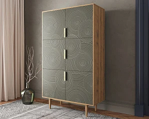 Большой комод с шестью дверками "Line" R20/browngrey на заказ в Краснодаре