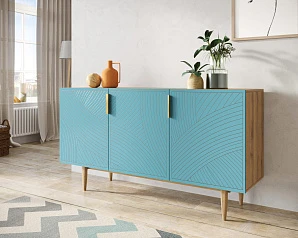 Комод с тремя дверками "Line" LN02/GR1/blue в Краснодаре
