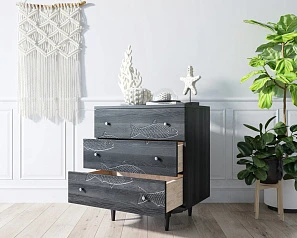 заказать Комод "Boho" 3 ящика с рыбами арт BH02 в Краснодаре