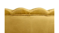 Низкое кресло ракушка Pearl Yellow на черных ножках в Краснодаре