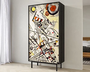 красивый Шкаф двухдверный "Emerson" by Kandinsky арт EM091/Print_01 в Краснодаре