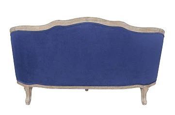 Дизайнерский двухместный диван Darcy 2 ампир синий в интерьере в Краснодаре
